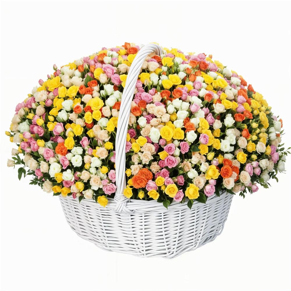 Премиум корзина Кустовых Роз в Красной Поляне Кировской области Премиум букет из: Розы в Красной Поляне Кировской области