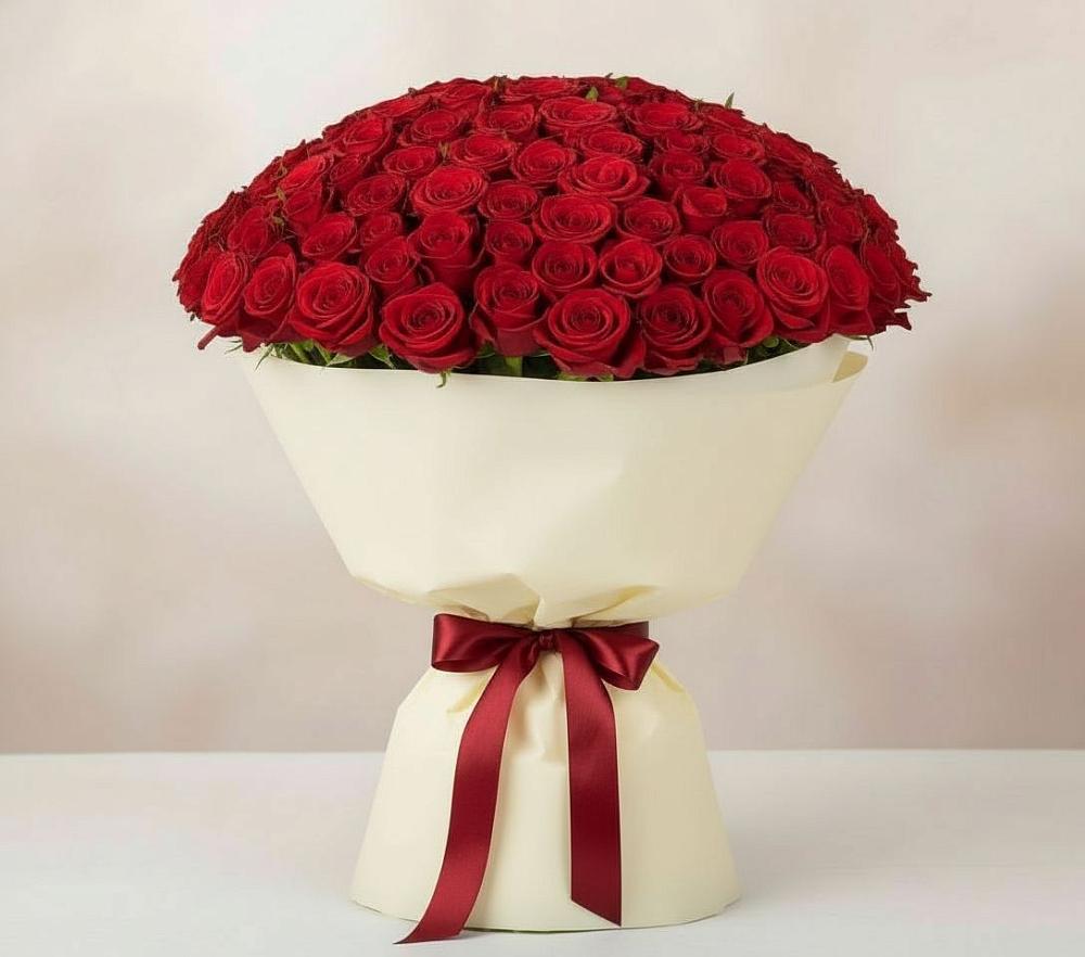 101 Красная роза Милано в Красной Поляне Кировской области Букет 101 Красная роза Милано в Красной Поляне Кировской области