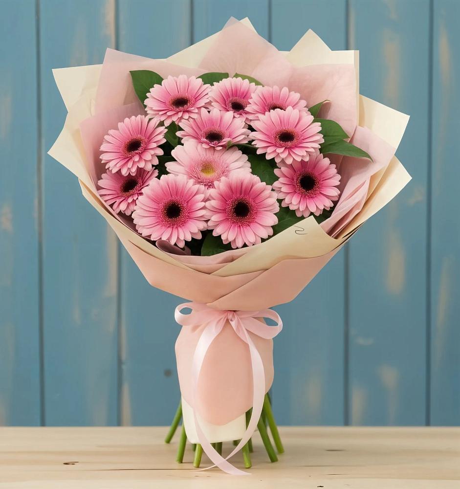 Букет пурпурно-розовый в Красной Поляне Кировской области Букет цветов из: Герберы в Красной Поляне Кировской области