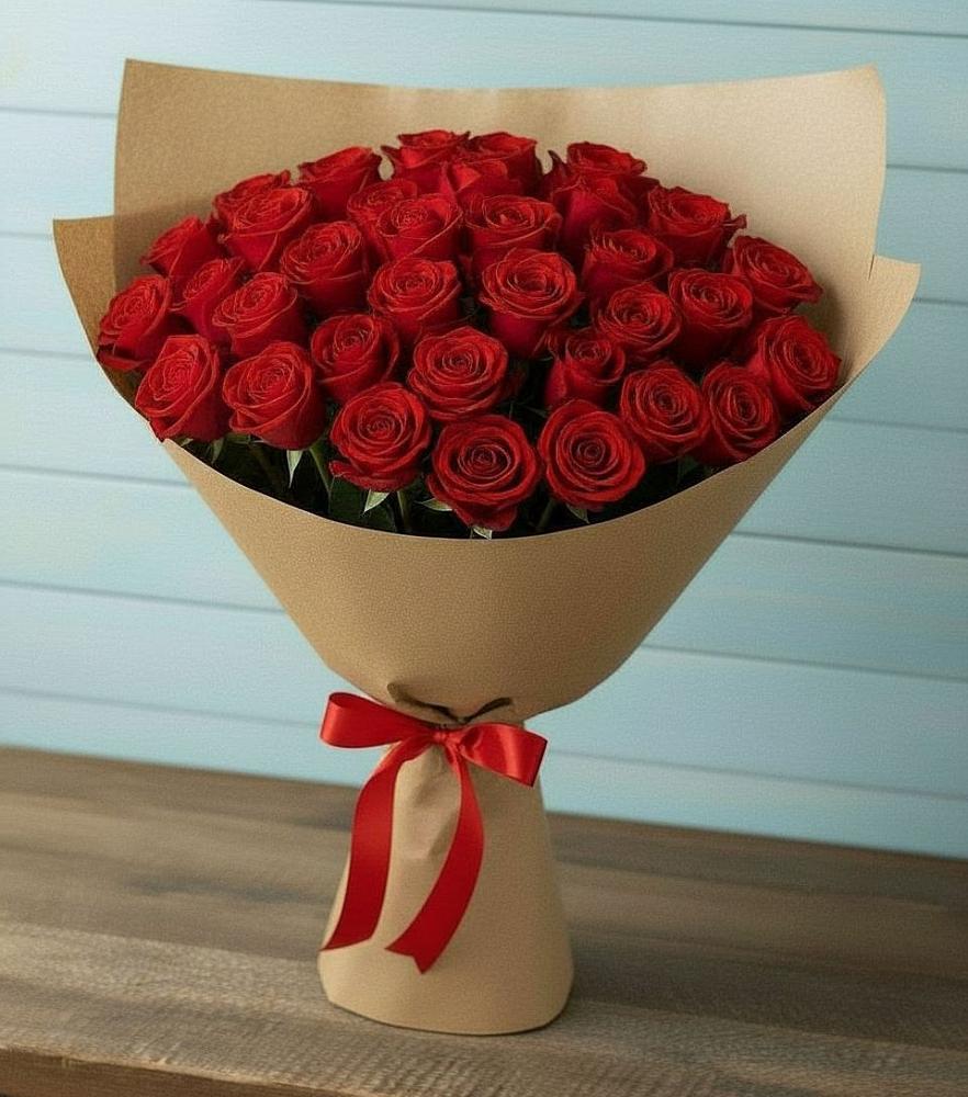 Красные розы Милано в Красной Поляне Кировской области Букет Красные розы Милано в Красной Поляне Кировской области
