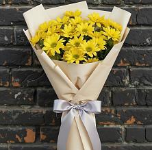 Букет Желтое настроение в Красной Поляне Кировской области Букет цветов из:  Хризантемы в Красной Поляне Кировской области