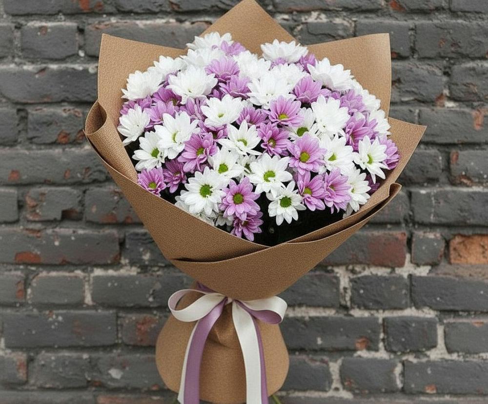 Букет грани совершенства в Красной Поляне Кировской области Букет цветов из: Хризантемы в Красной Поляне Кировской области