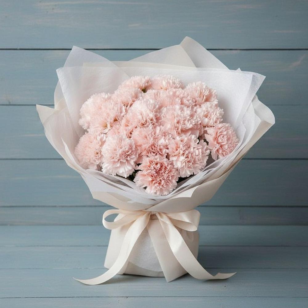 Букет розовые гвоздики в Красной Поляне Кировской области Букет цветов из: Гвоздики в Красной Поляне Кировской области
